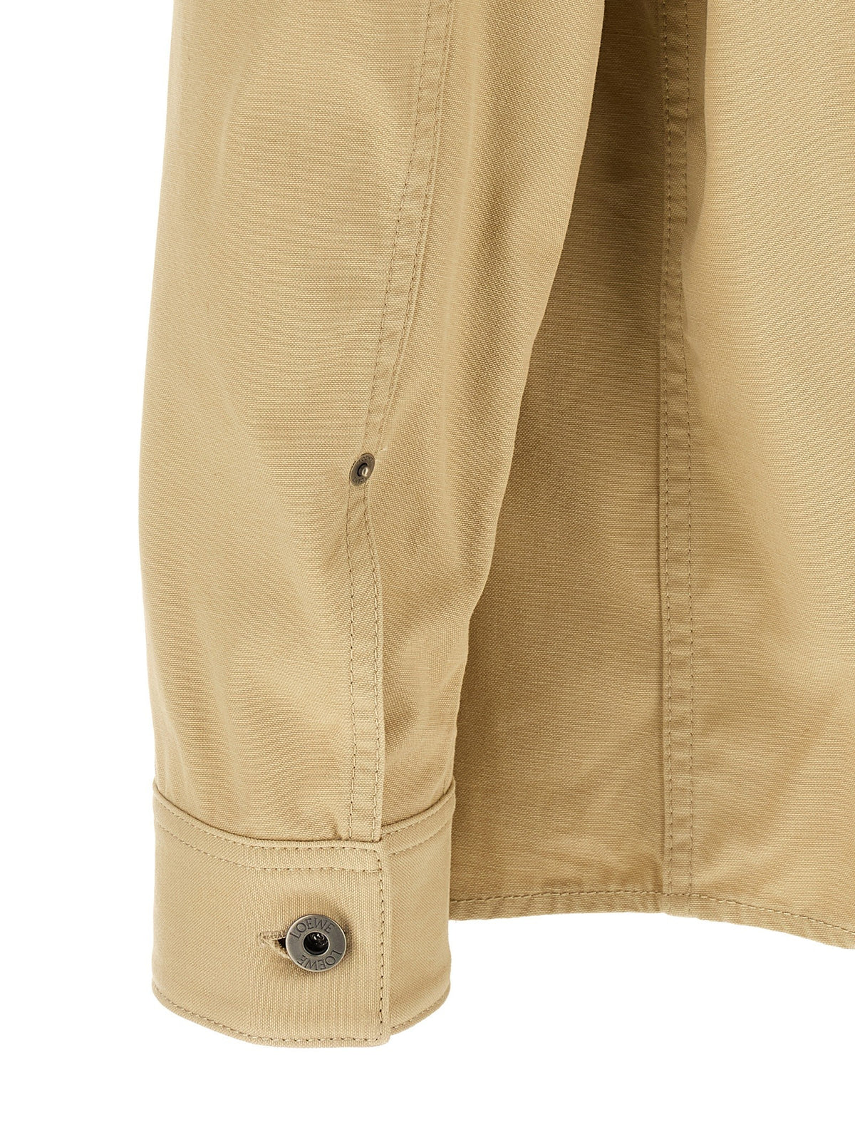 Cotton overshirt with tschino