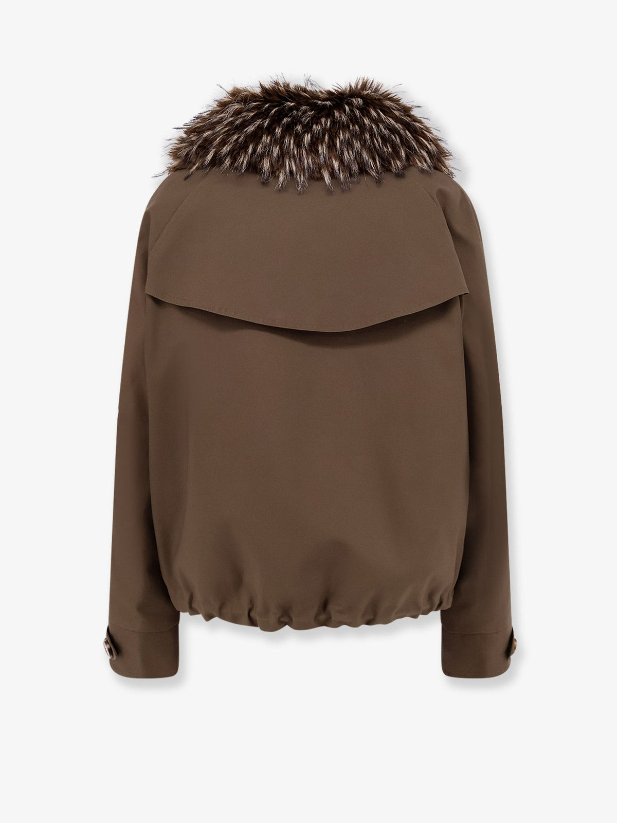 Cotton parka with faux fur lining