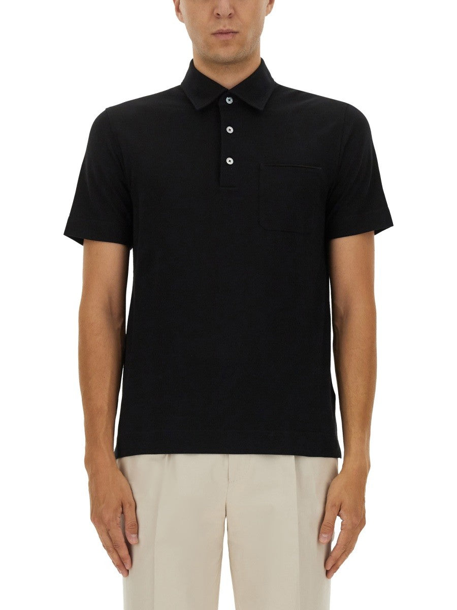 COTTON POLO SHIRT WITH POCKET