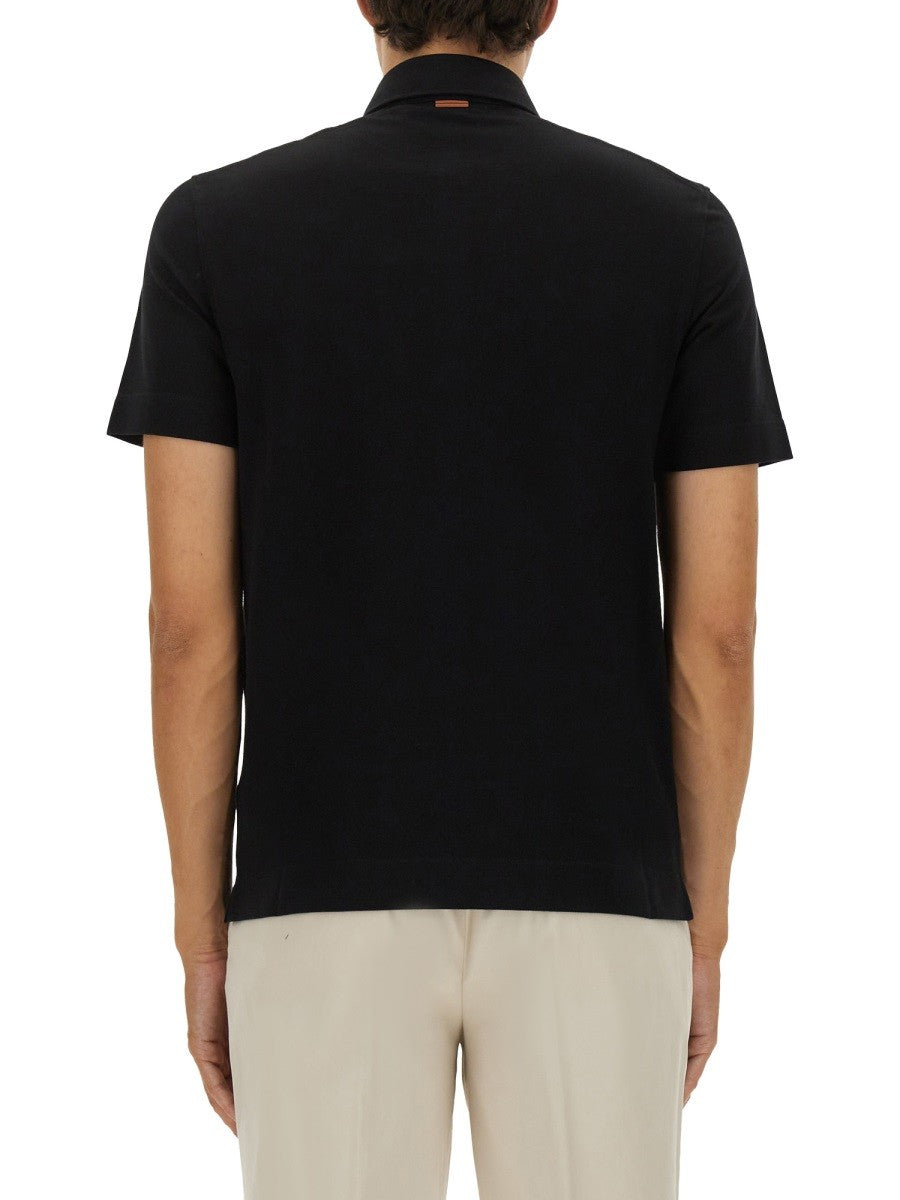 COTTON POLO SHIRT WITH POCKET