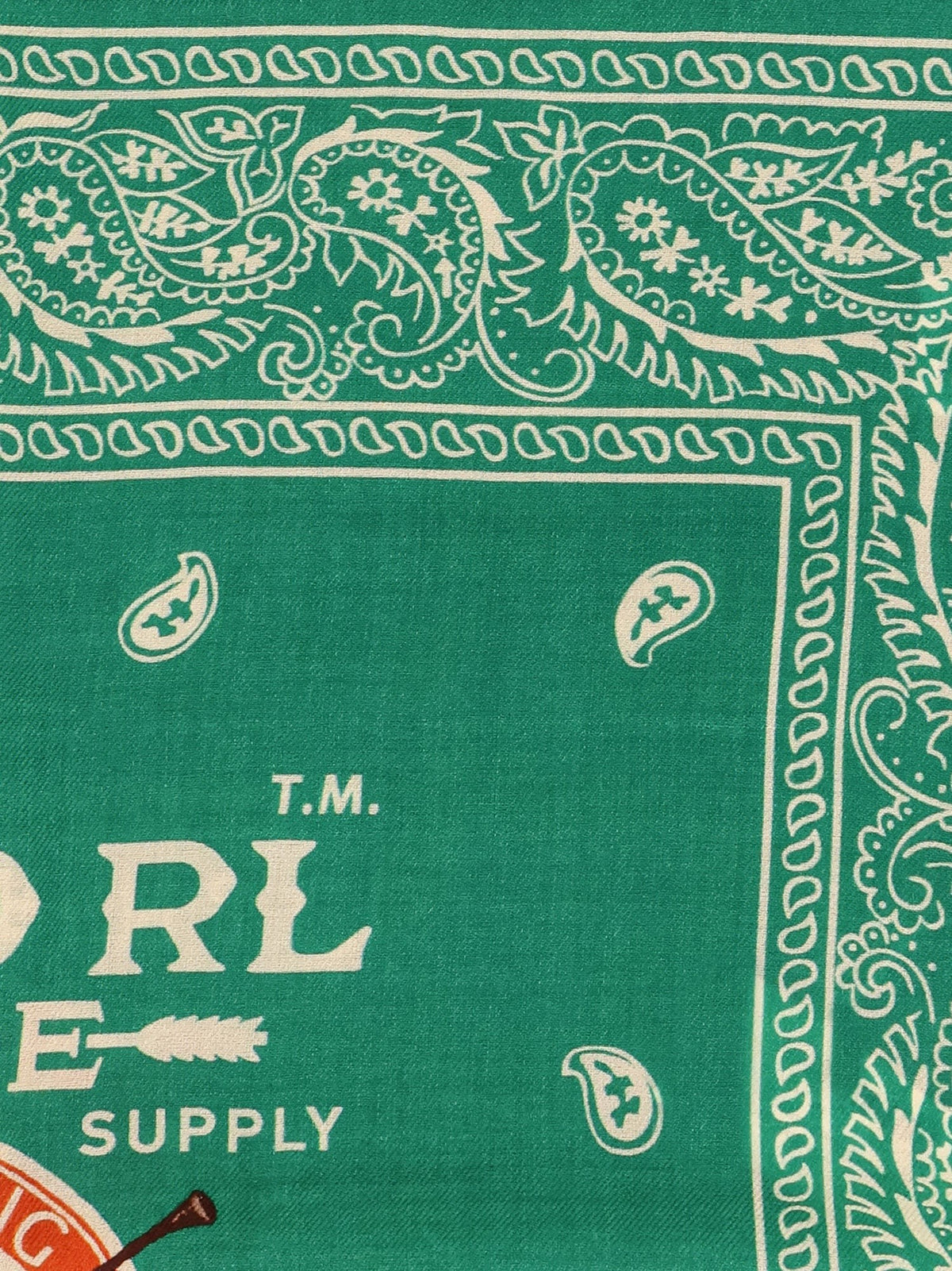 Cotton scarf with paisley print