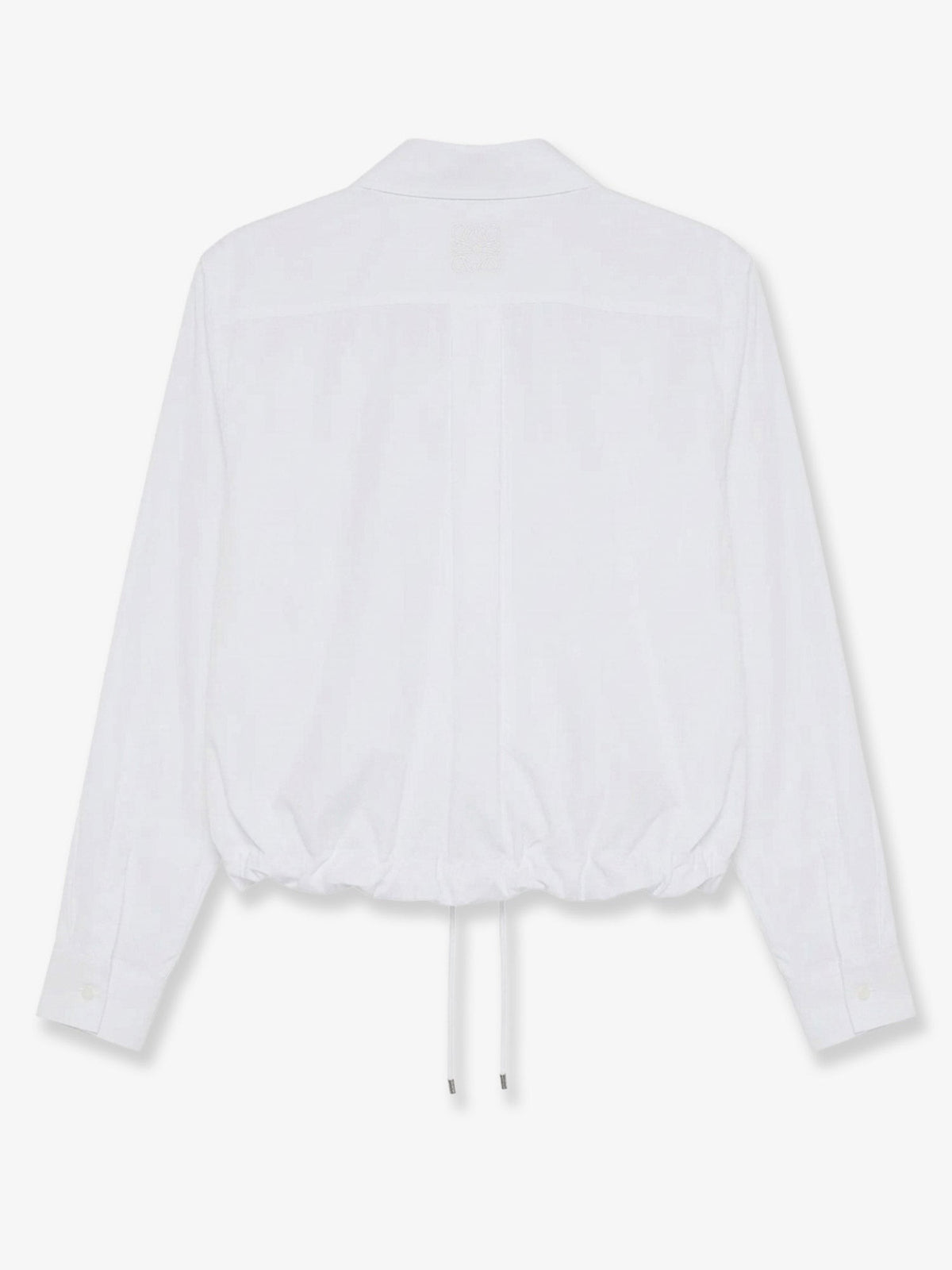 Cotton shirt with adjustable drawstring