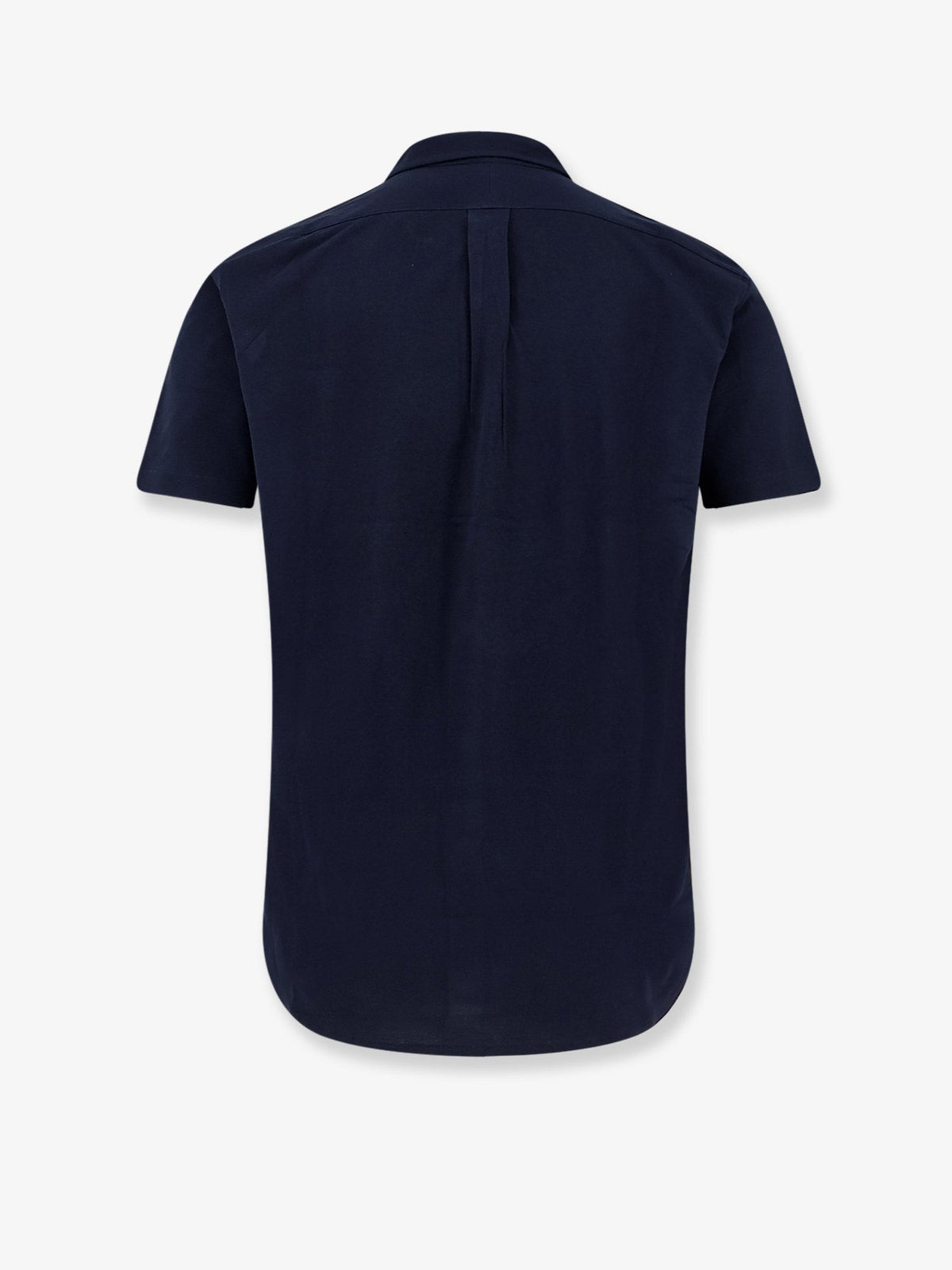 Cotton shirt with front embroidered logo