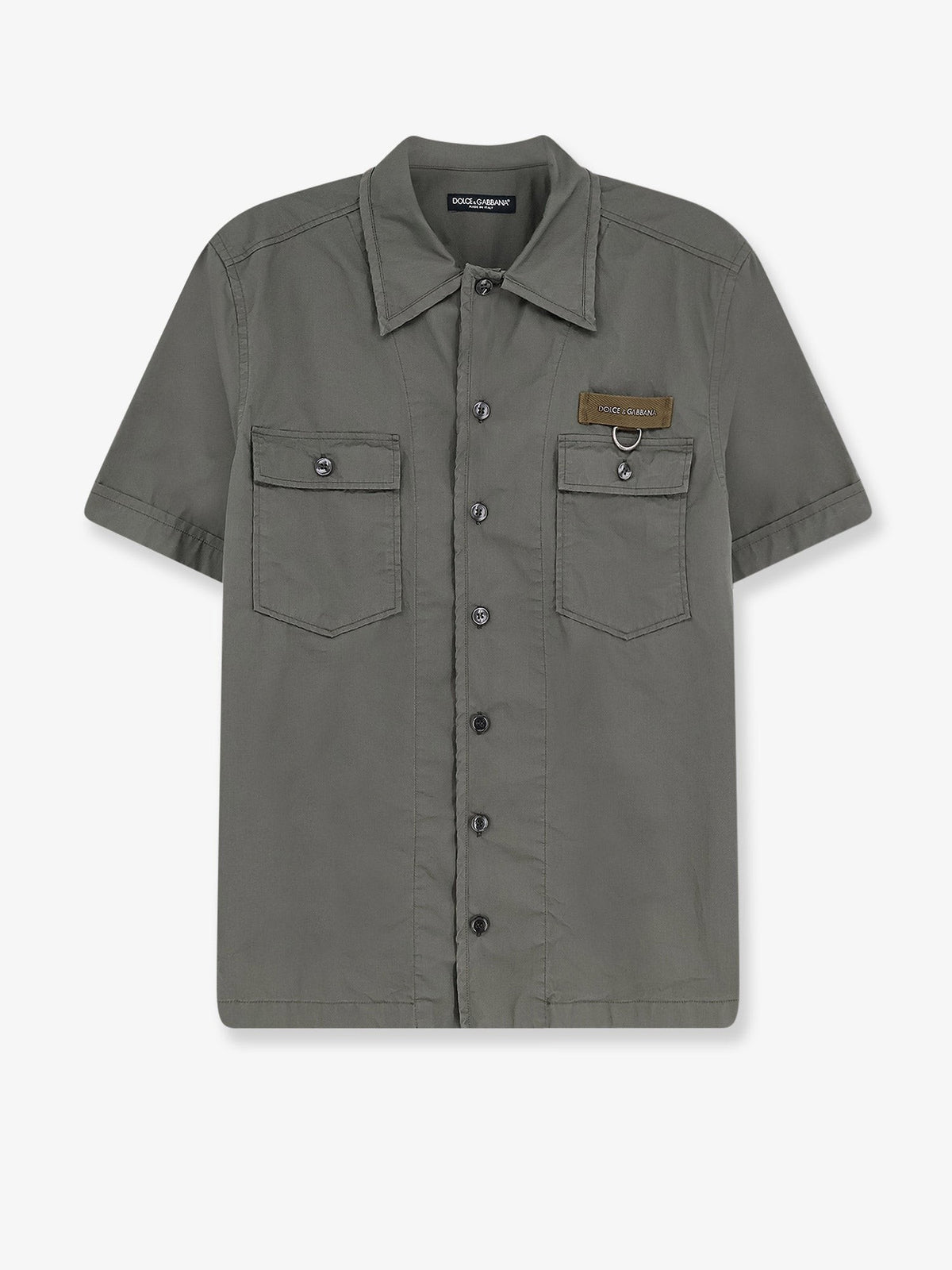 Cotton shirt with Logo patch