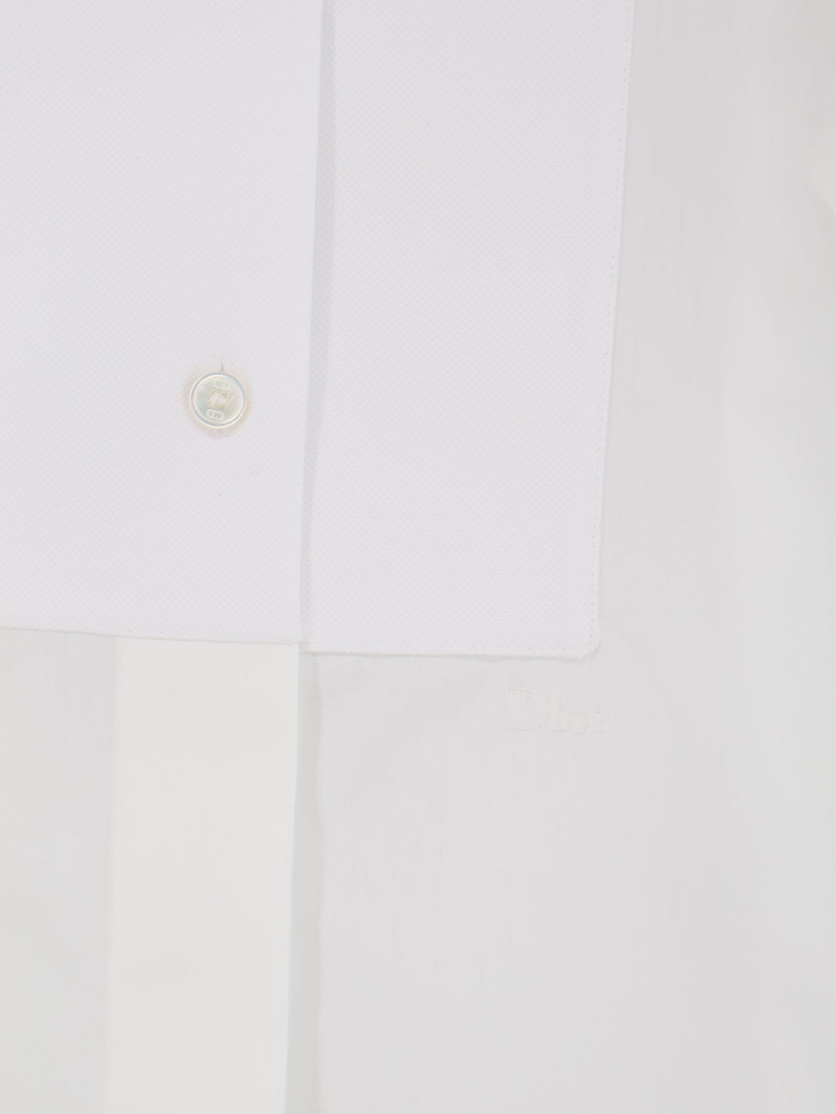 Cotton shirt with metal logo detail
