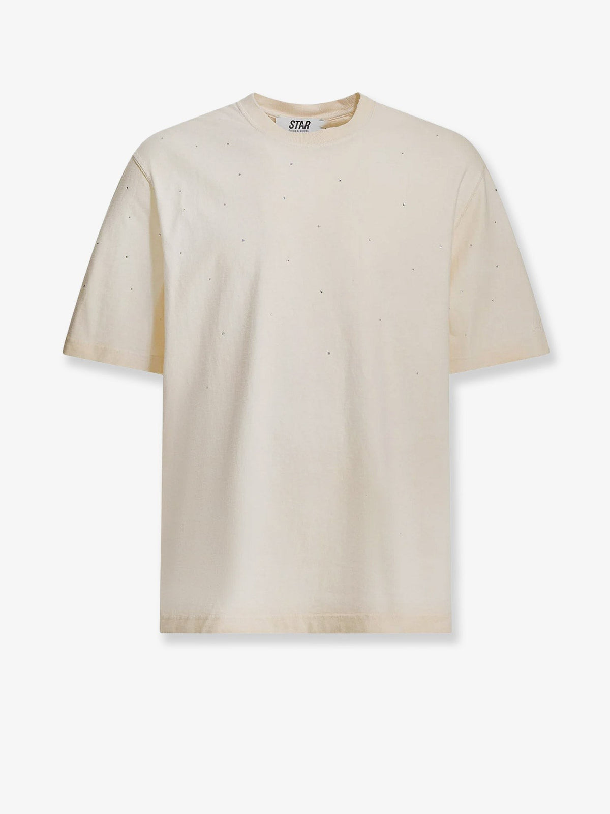 Cotton Star T-shirt with all-over rhinestones