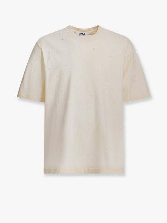 Cotton Star T-shirt with all-over rhinestones