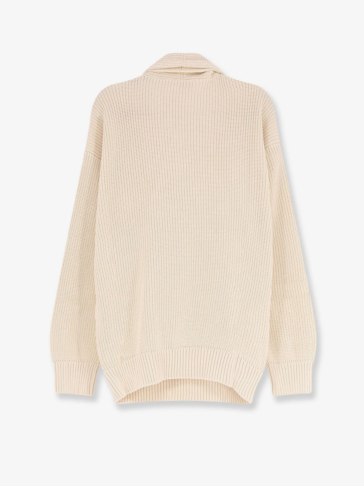 Cotton sweater  with crossed neckline