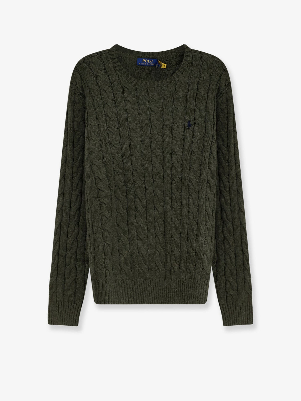 Cotton sweater with embroidered logo on the front