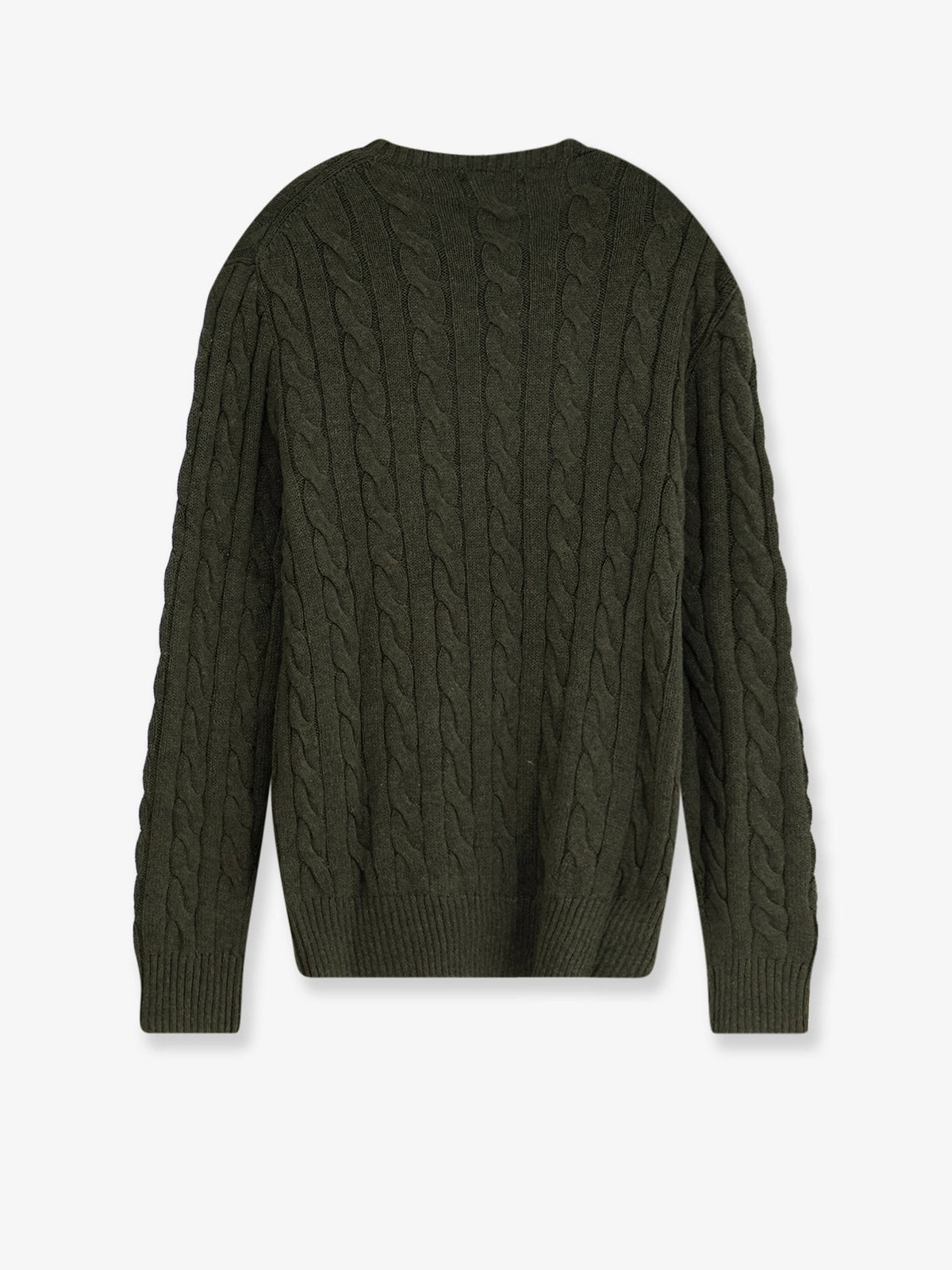 Cotton sweater with embroidered logo on the front