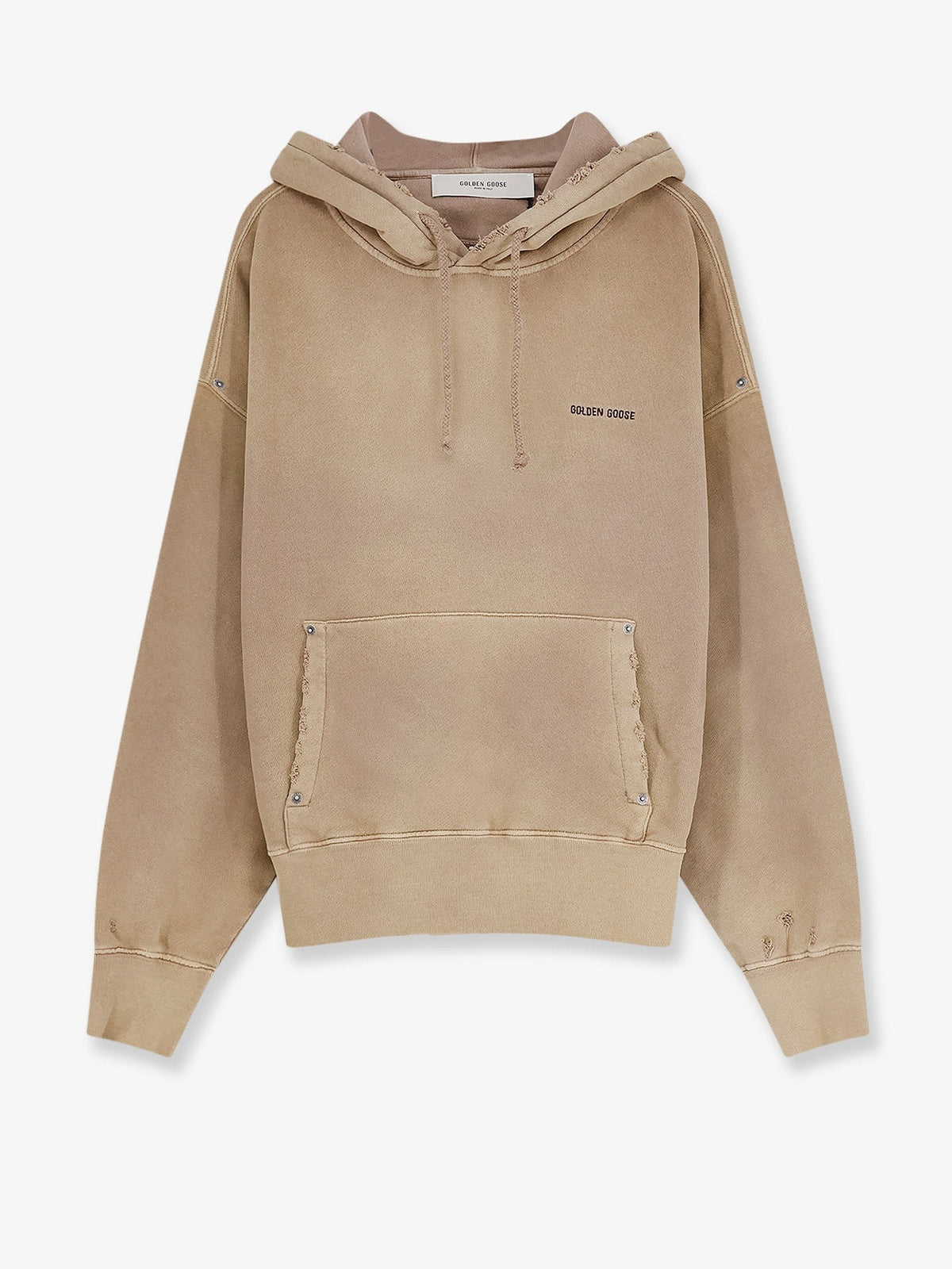Cotton sweatshirt with front embroidered logo