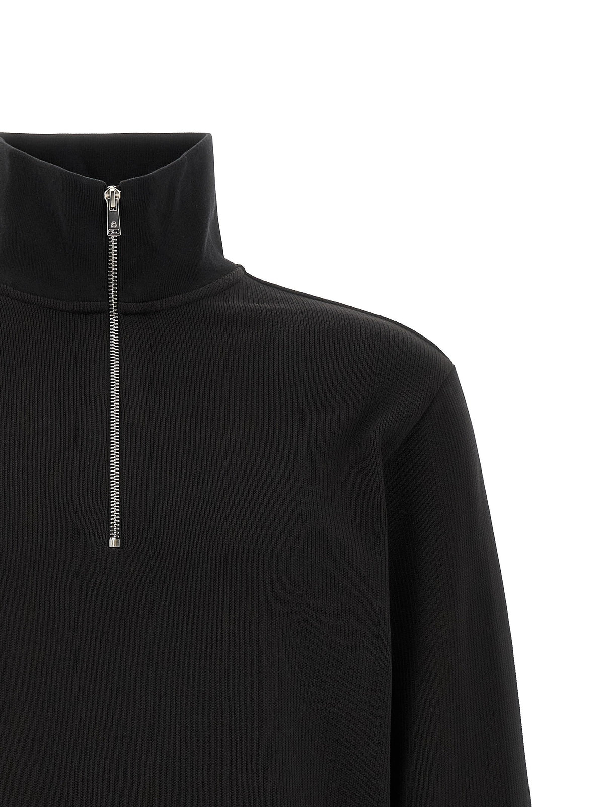 Cotton sweatshirt with half zip