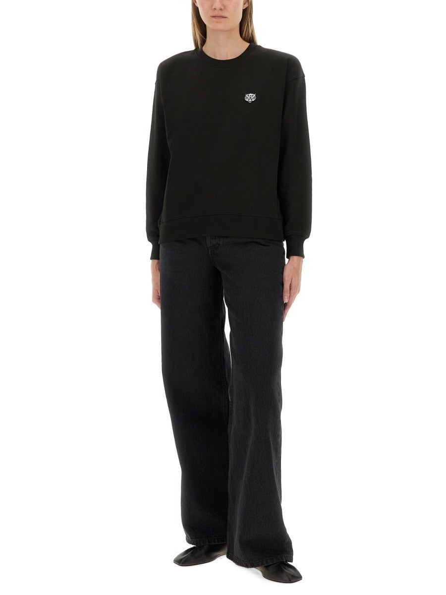 COTTON SWEATSHIRT WITH "HAPPY TIGER" PATCH