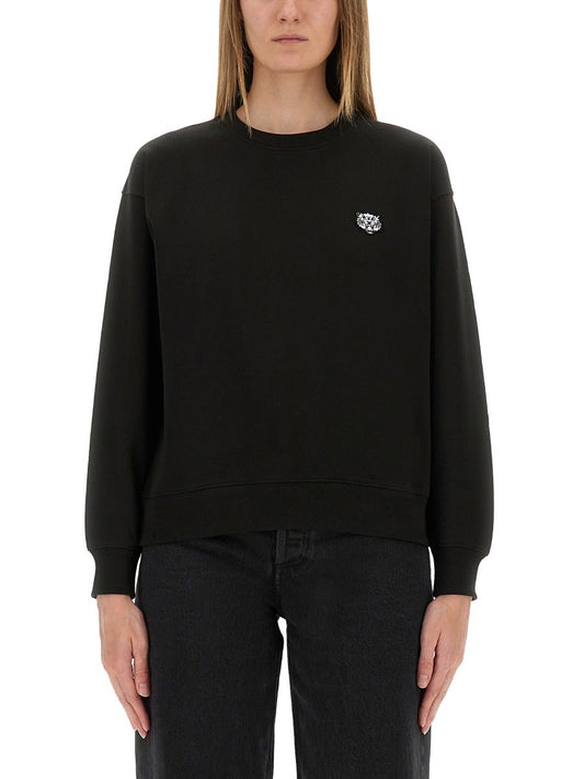 COTTON SWEATSHIRT WITH "HAPPY TIGER" PATCH