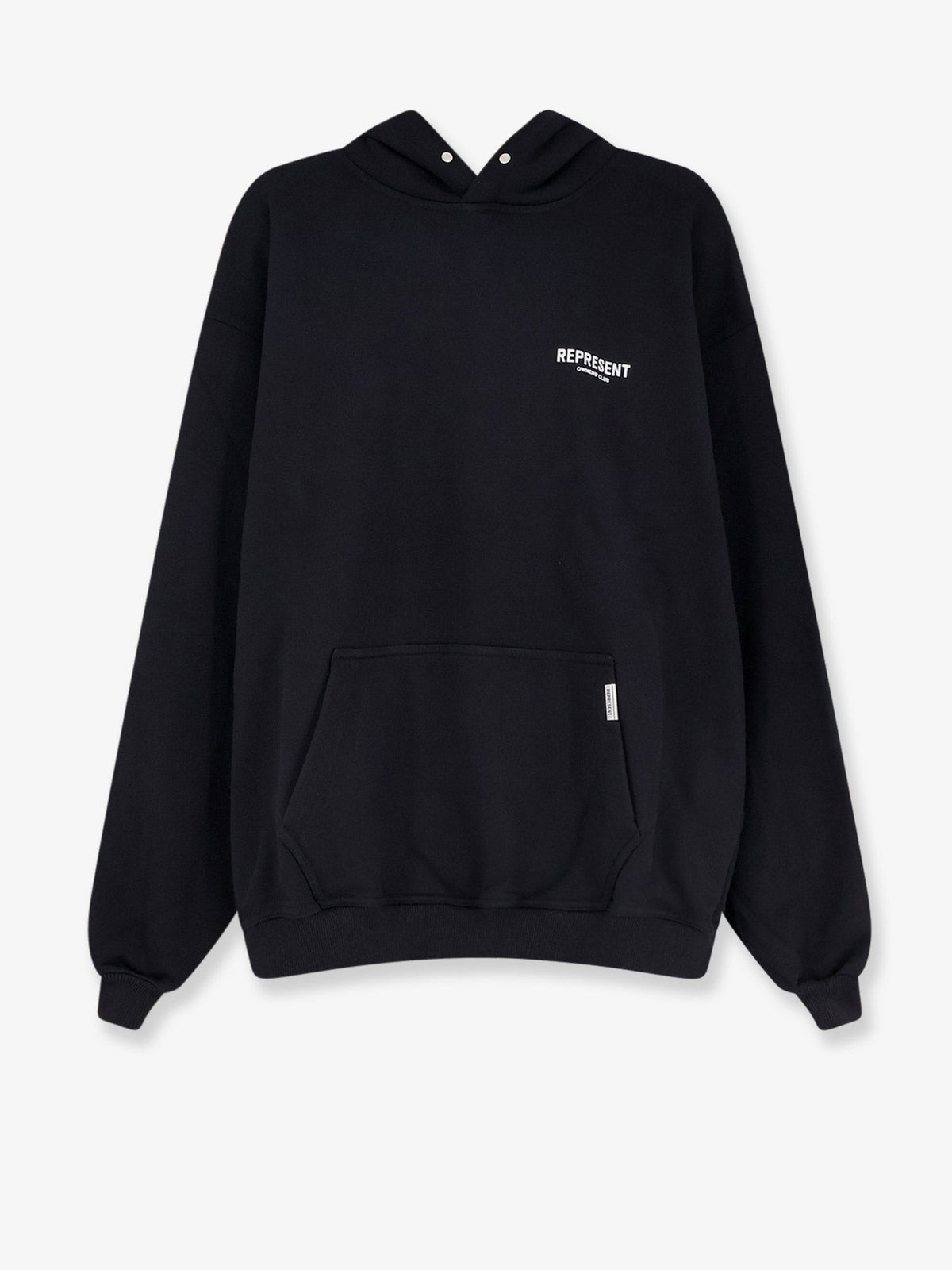 Cotton sweatshirt with printed logo on the front