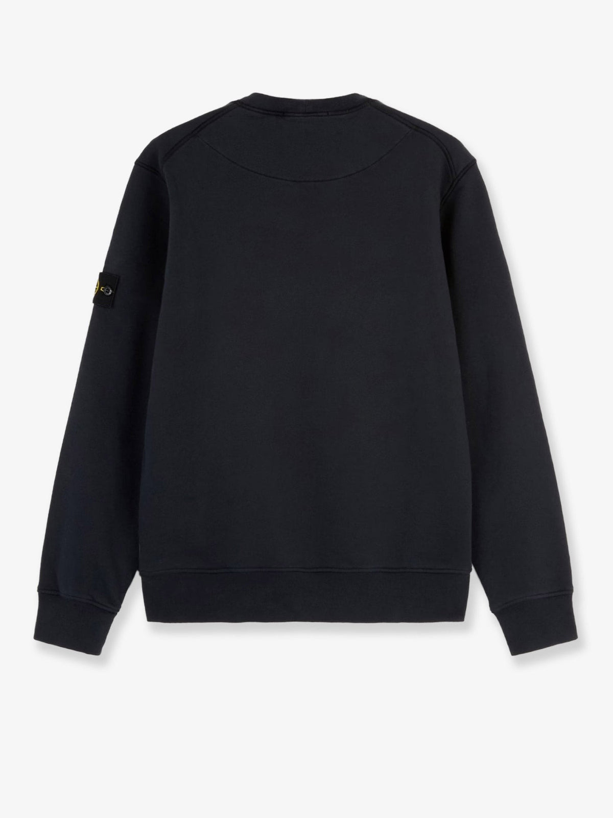 Cotton sweatshirt with side logo patch