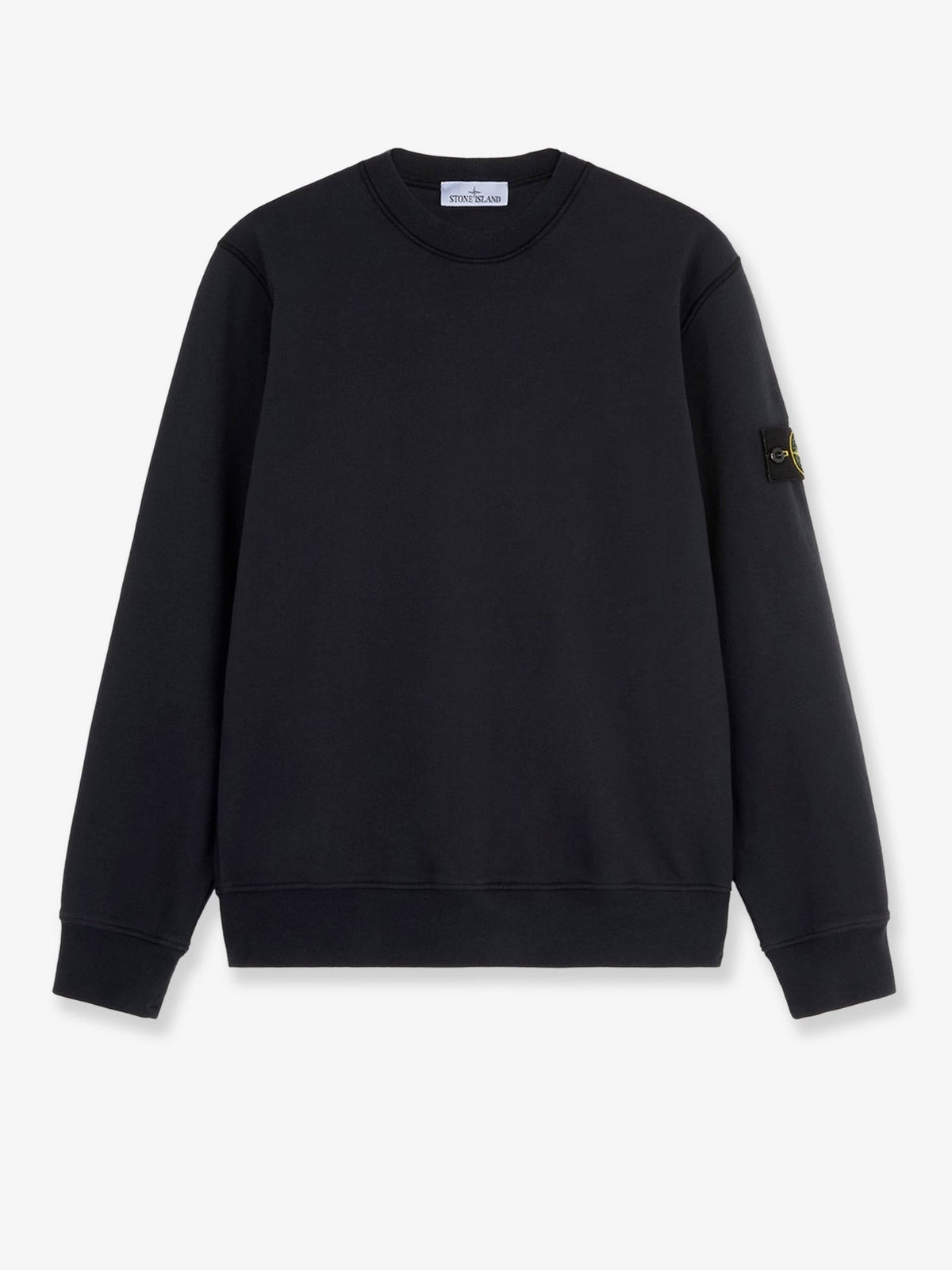 Cotton sweatshirt with side logo patch