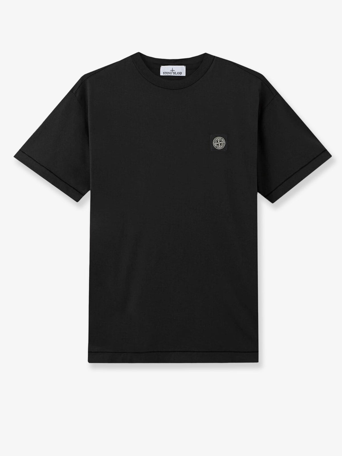 Cotton T-shirt with front logo patch