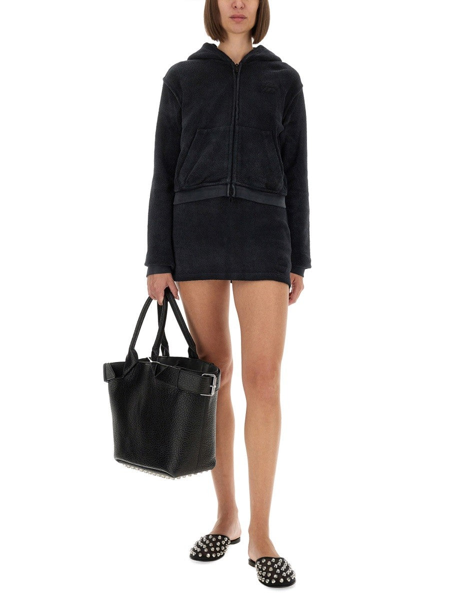 COTTON TERRY SWEATSHIRT WITH ZIPPER