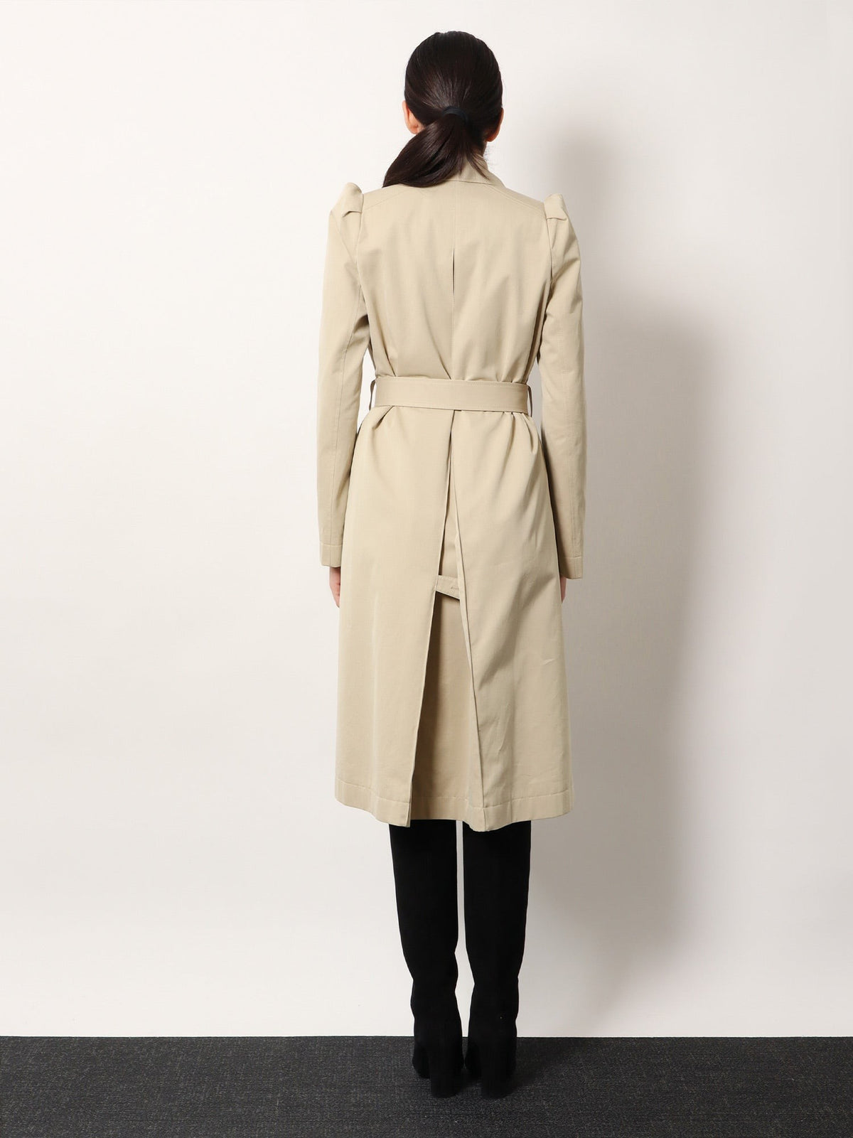 Cotton trench with Puff sleeves