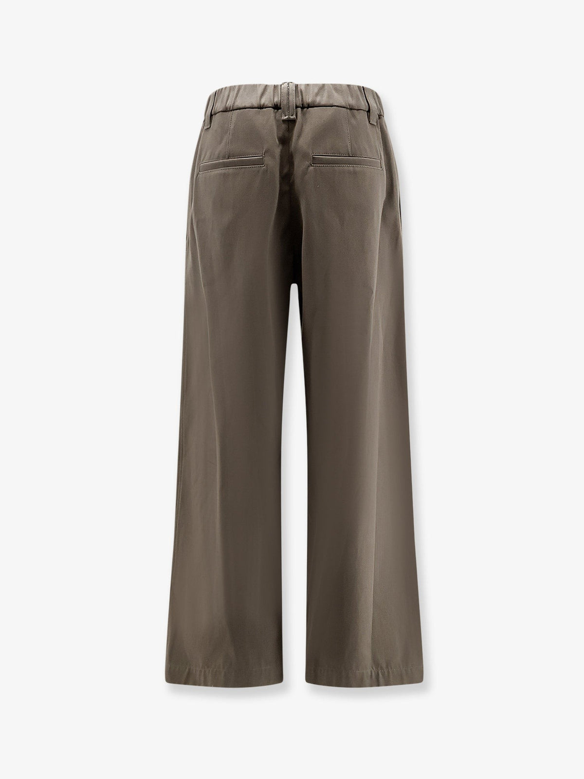 Cotton trousers with elastic and Monili detail