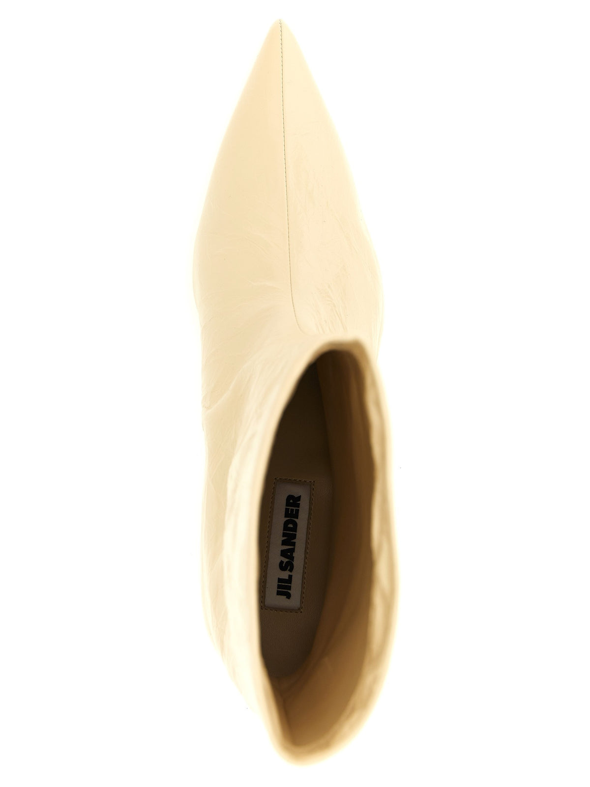 Craquelé leather ankle boots