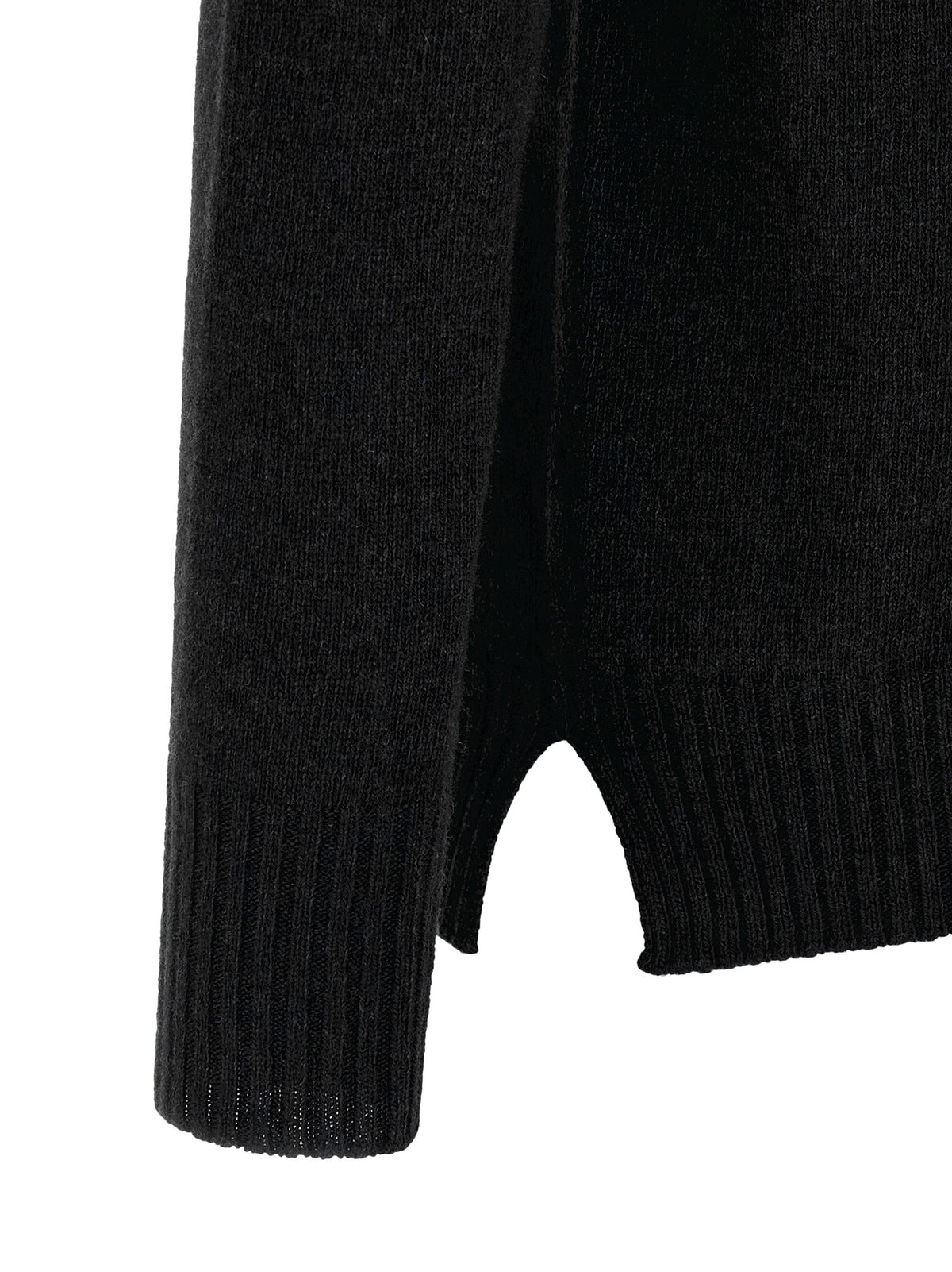 Crew-Neck Sweater with Slits
