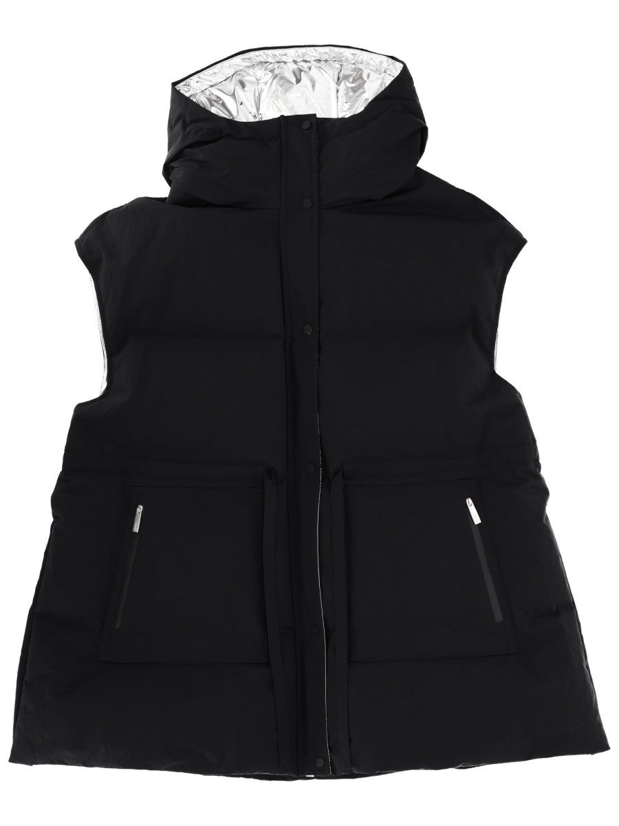 "CRINKLE METALLIC" VEST