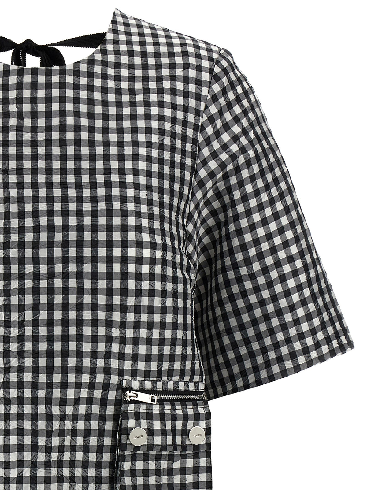 'Crinkled Check Mini' dress