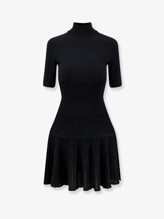 Crinoline wool blend short dress