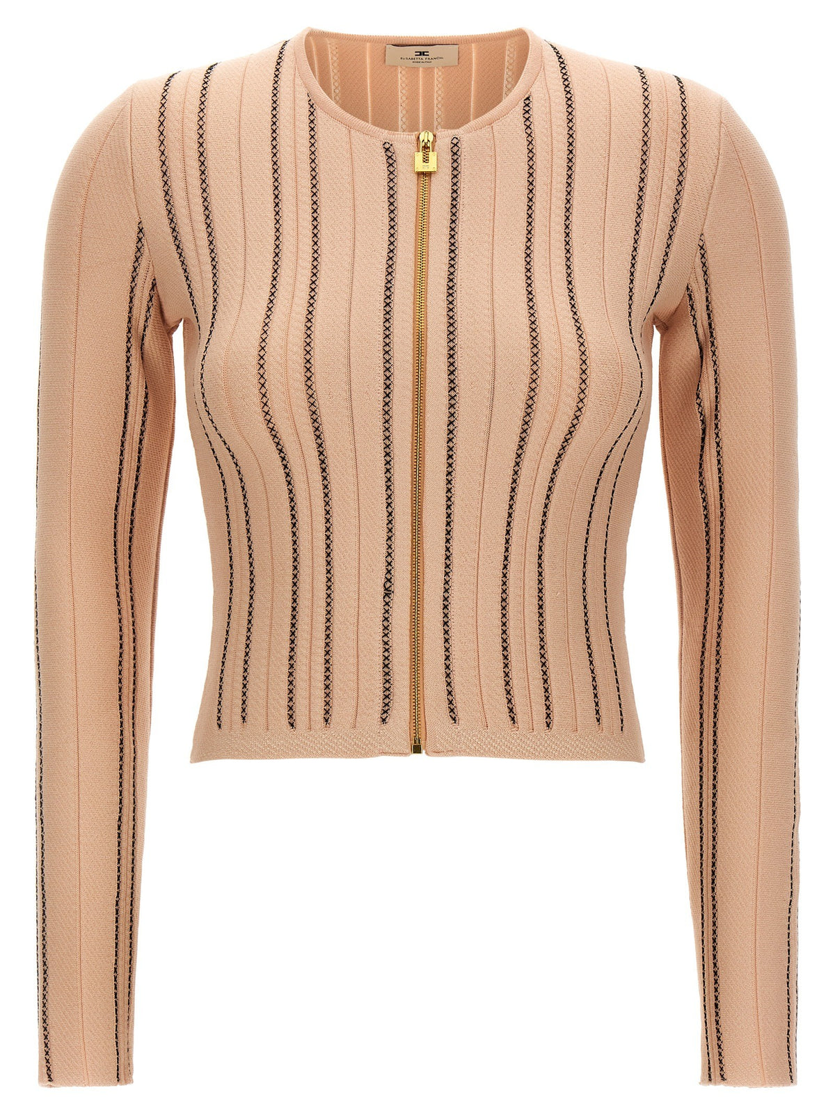 Cropped knit cardigan
