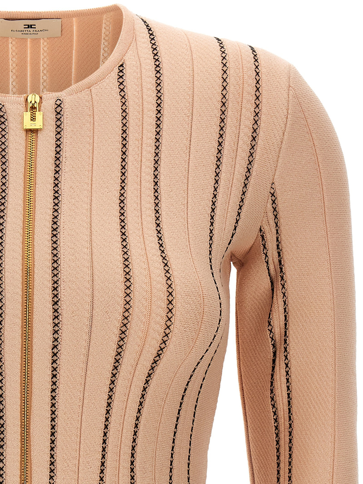 Cropped knit cardigan