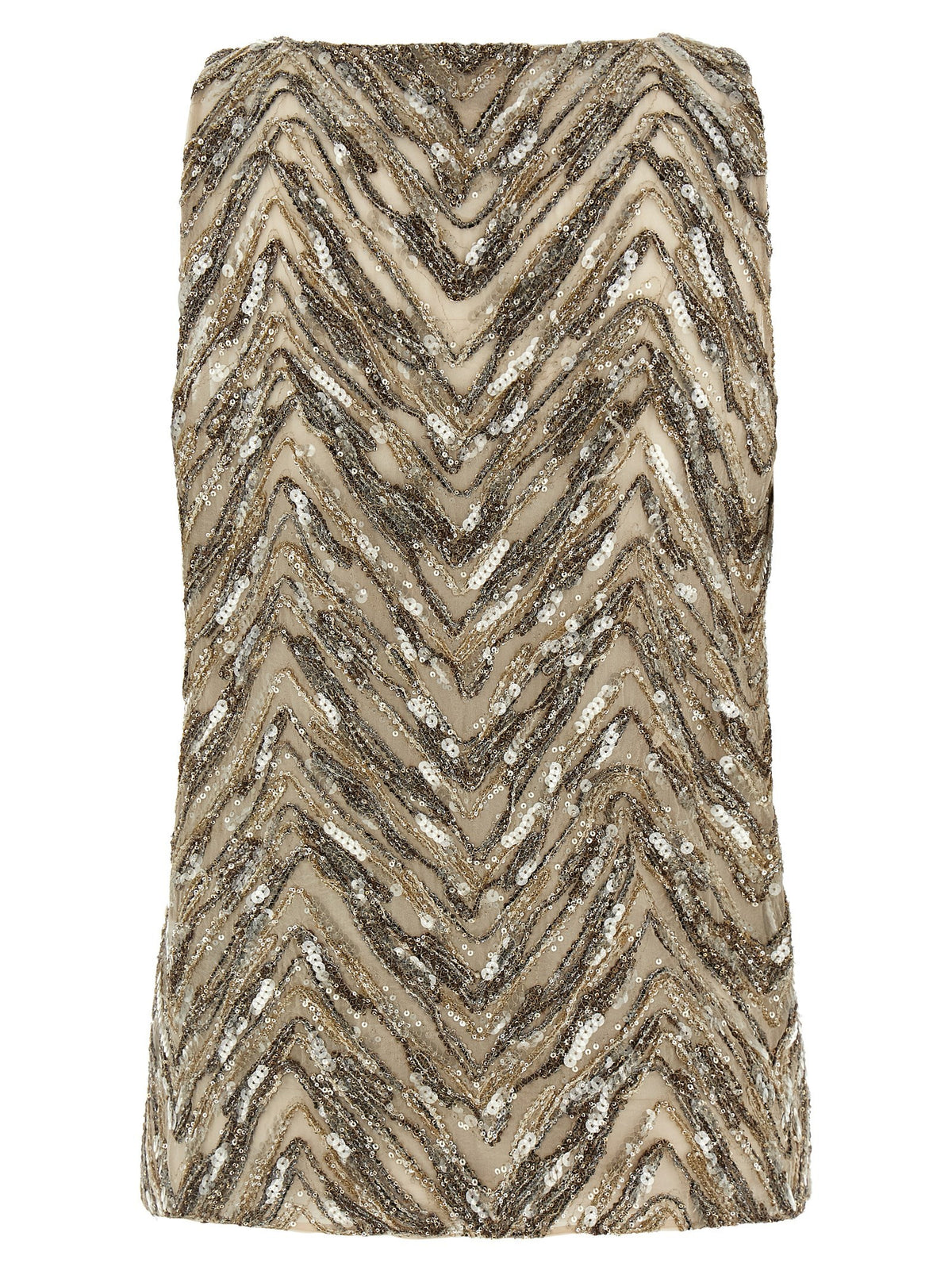 'Dazzling Chevron Embroidery' top