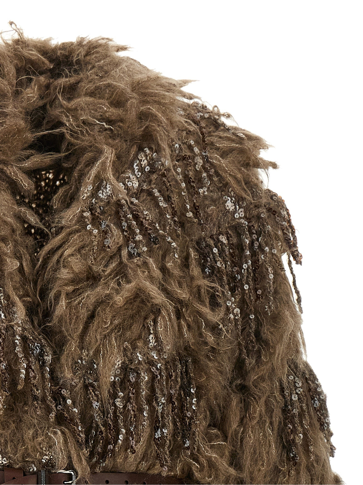 'Dazzling Moss Embroidery' cardigan