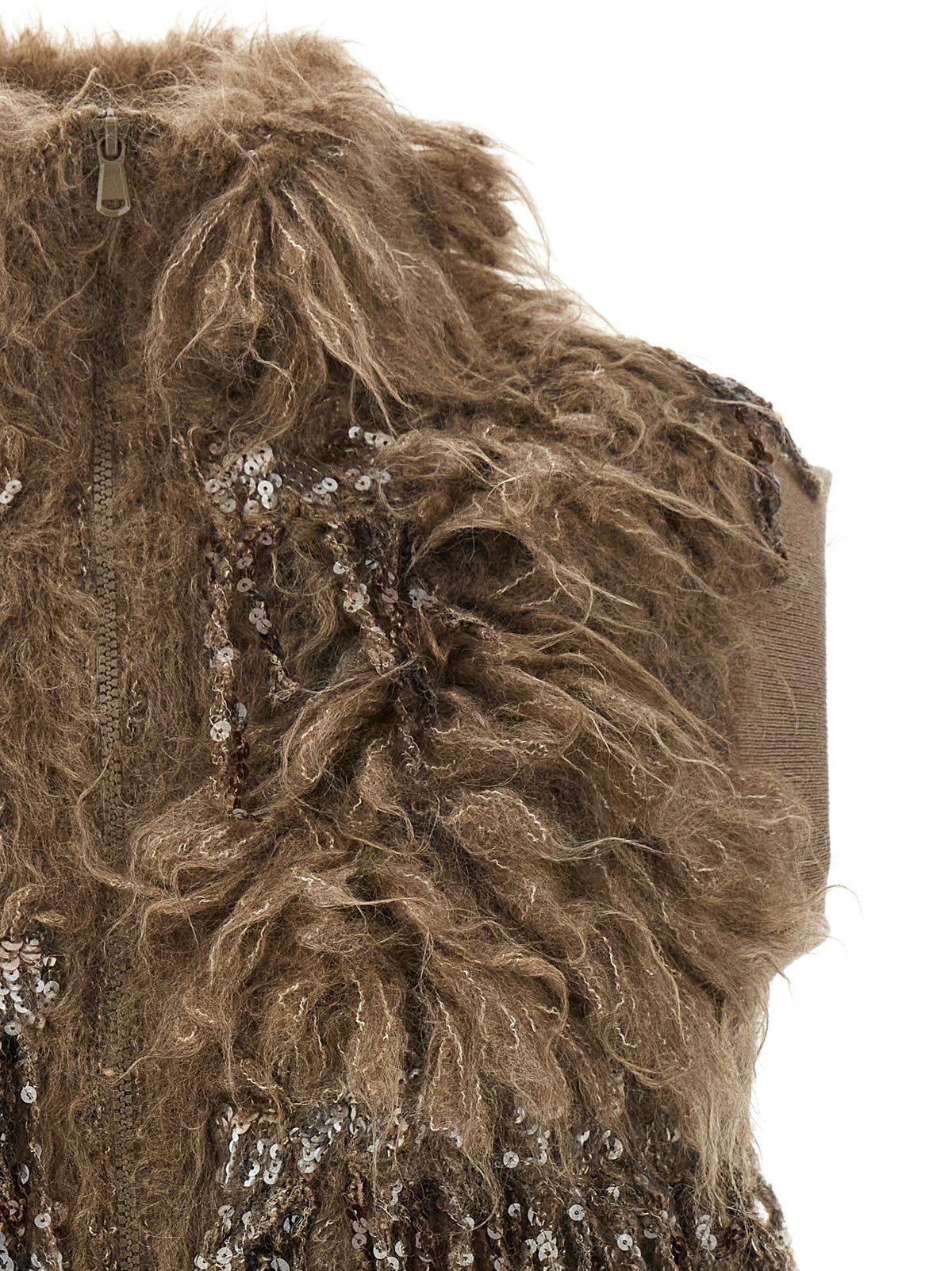 'Dazzling Moss Embroidery' vest