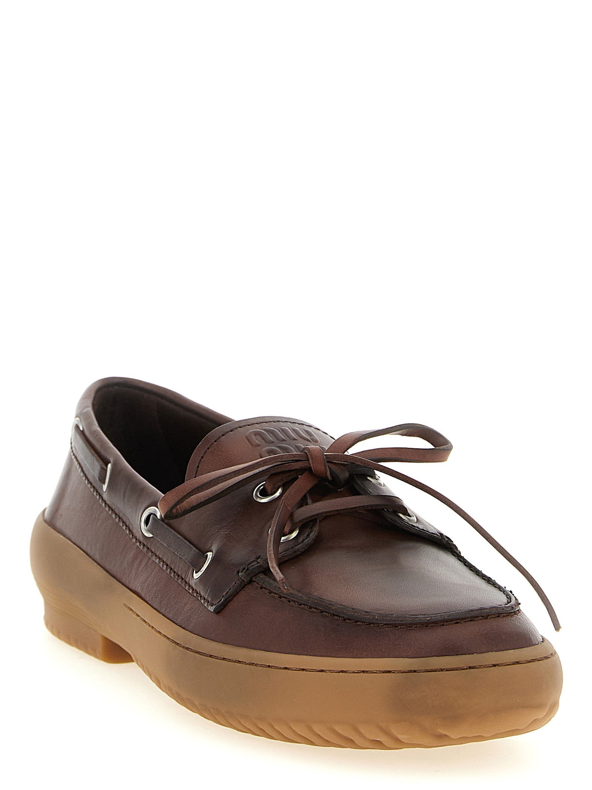 'Deck' leather loafers