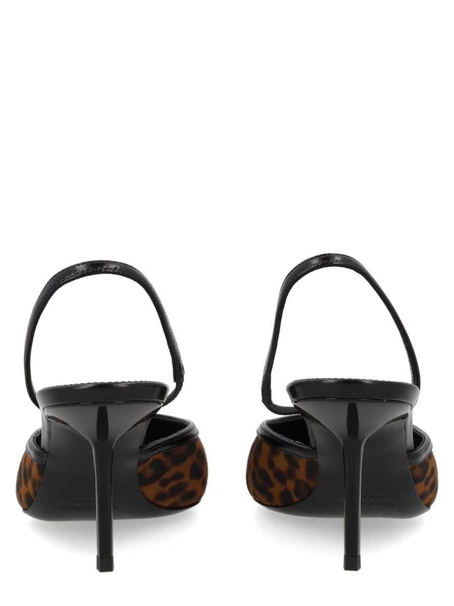 Décolleté Aperte sul Retro "Folie" in Gros-Grain Leopardato