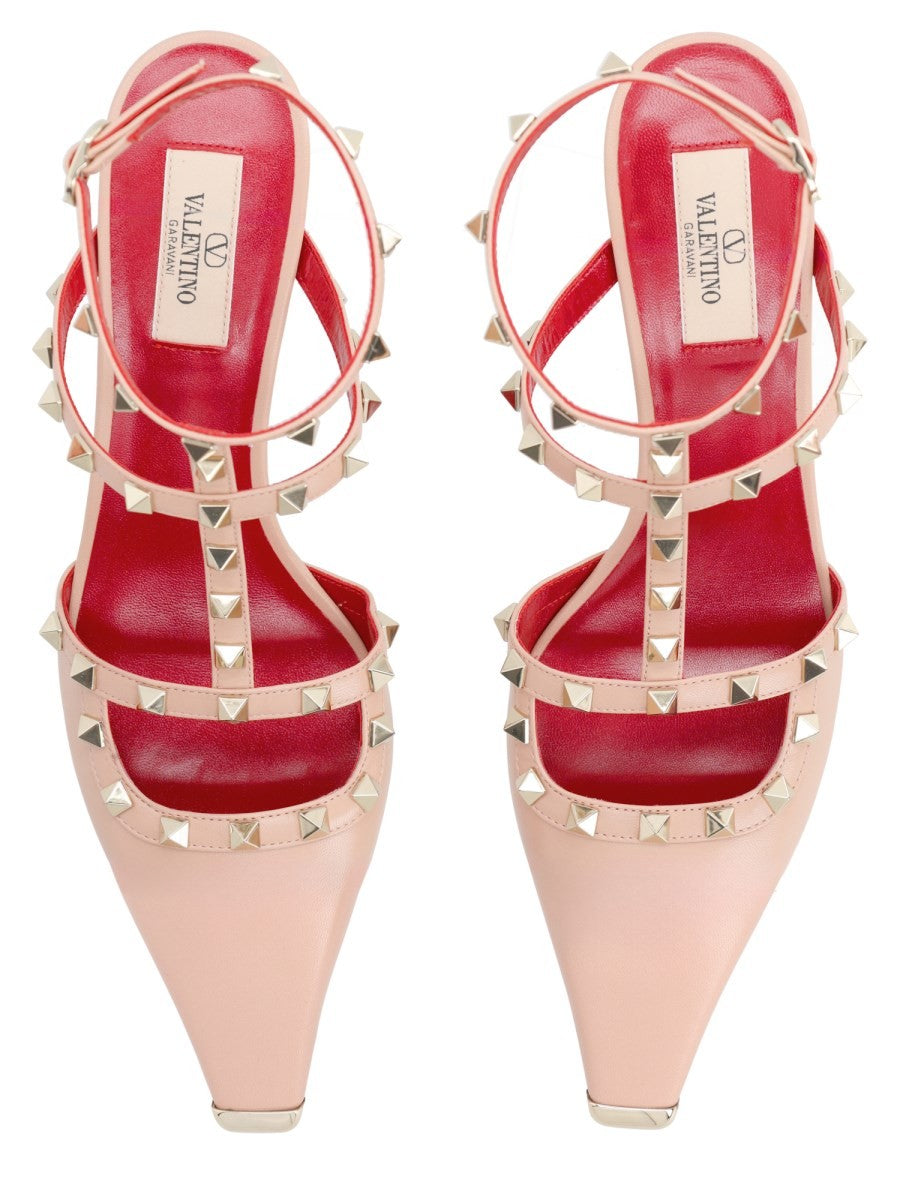 DÉCOLLETÉ "ROCKSTUD" IN CAPRETTO