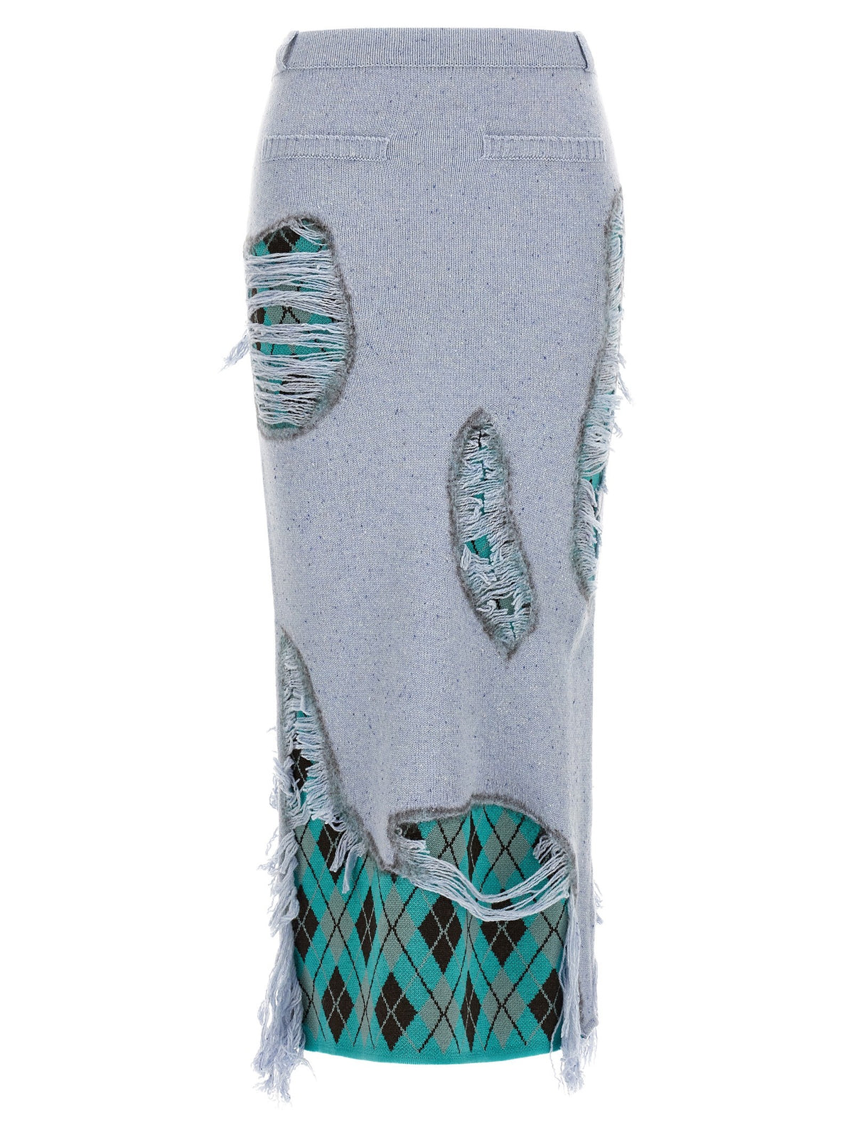 'Deconstructed Argyle' skirt
