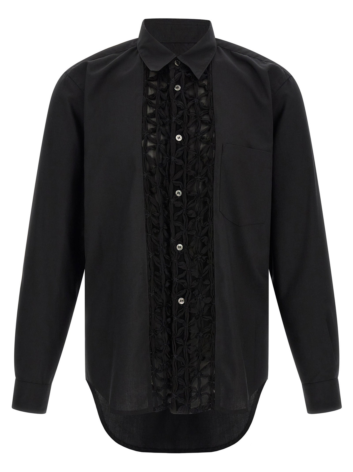 Decorated panel shirt