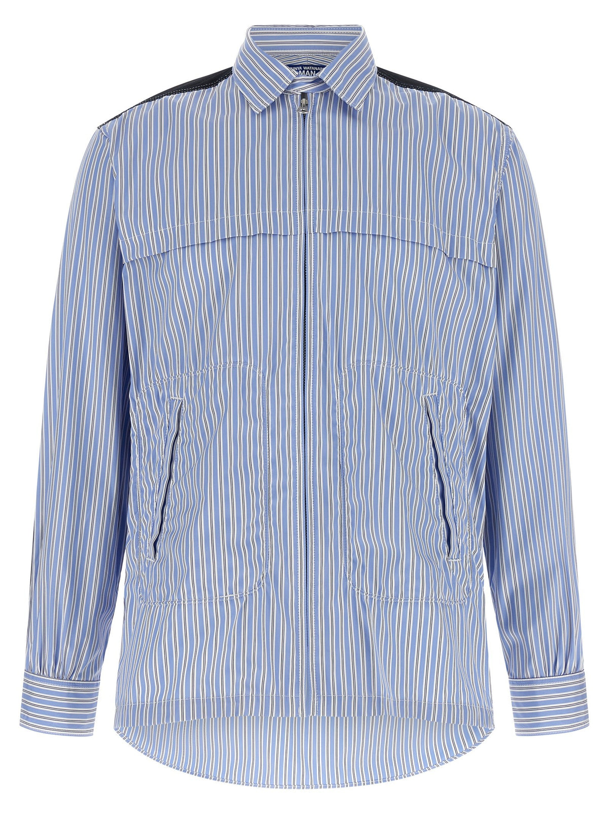 Denim insert shirt
