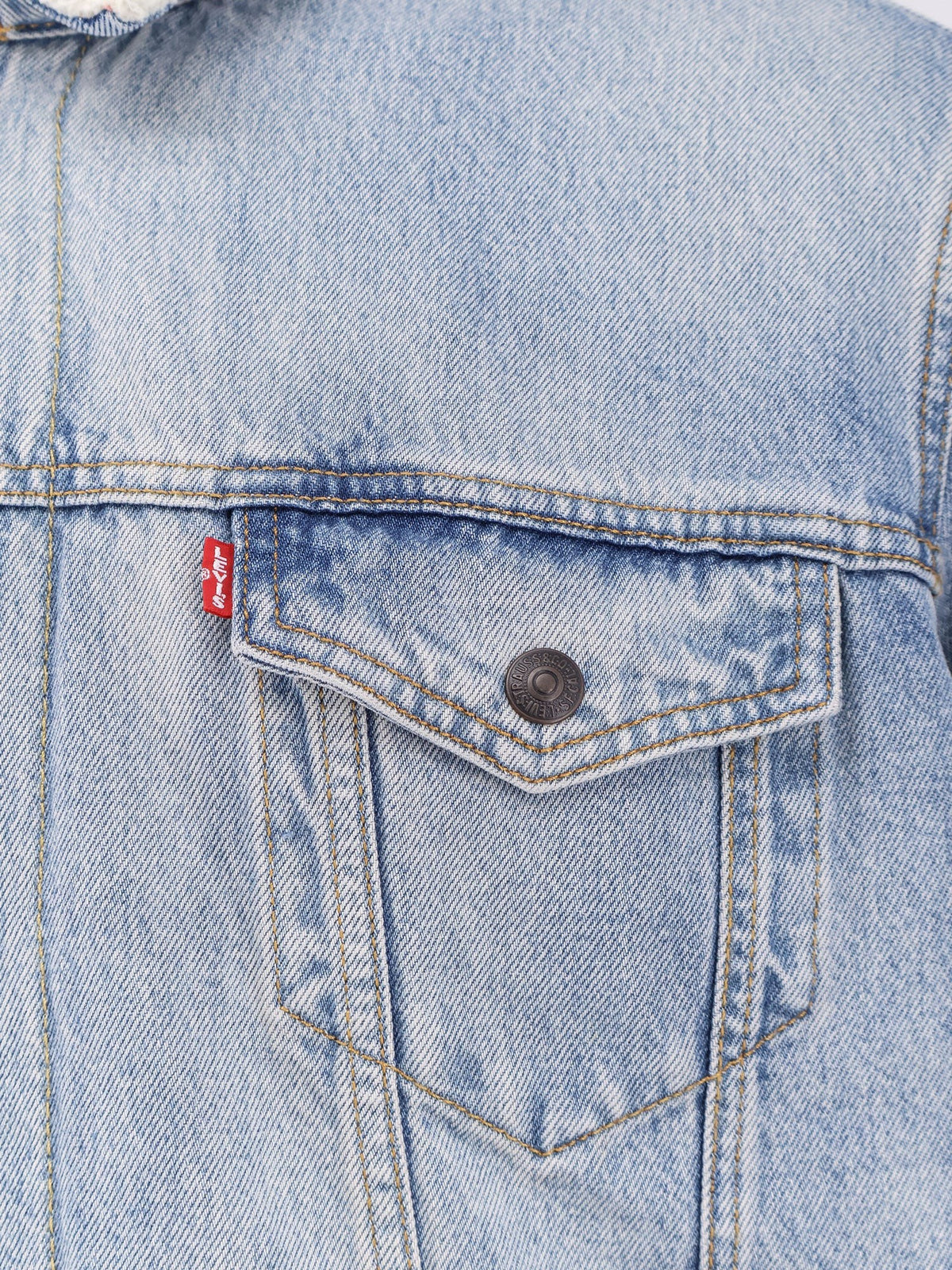 Denim jacket with Repreve® lining
