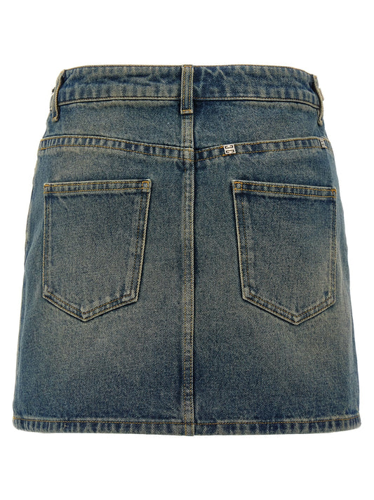 Denim mini skirt