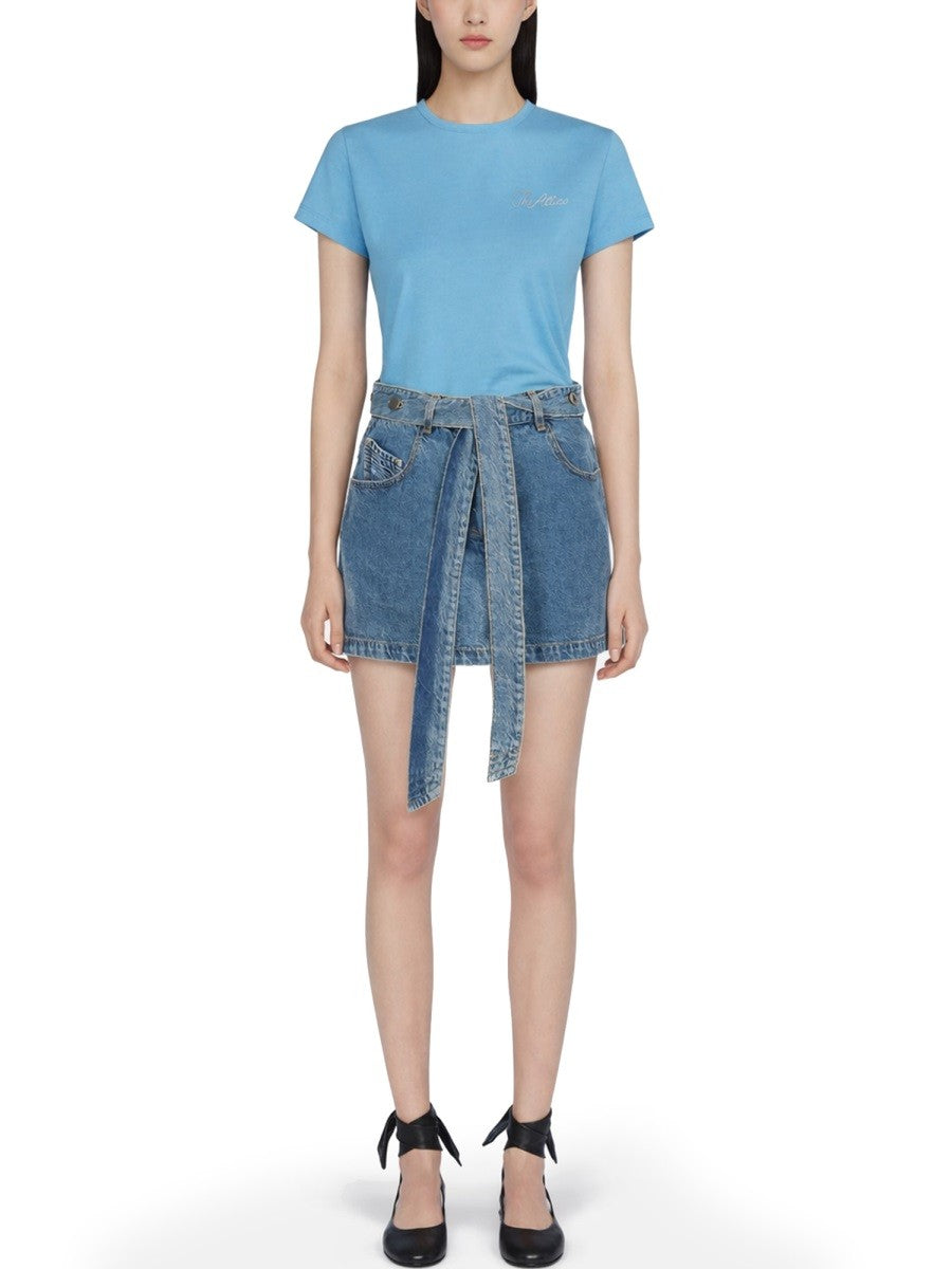 DENIM SKIRT WITH BELT