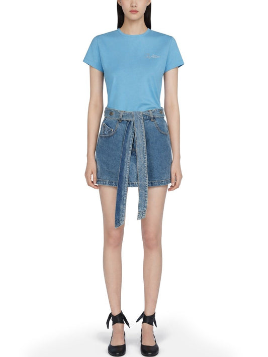 DENIM SKIRT WITH BELT