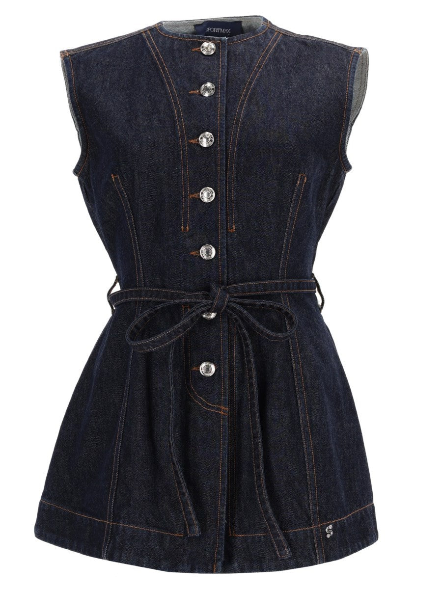 DENIM SLEEVELESS TOP
