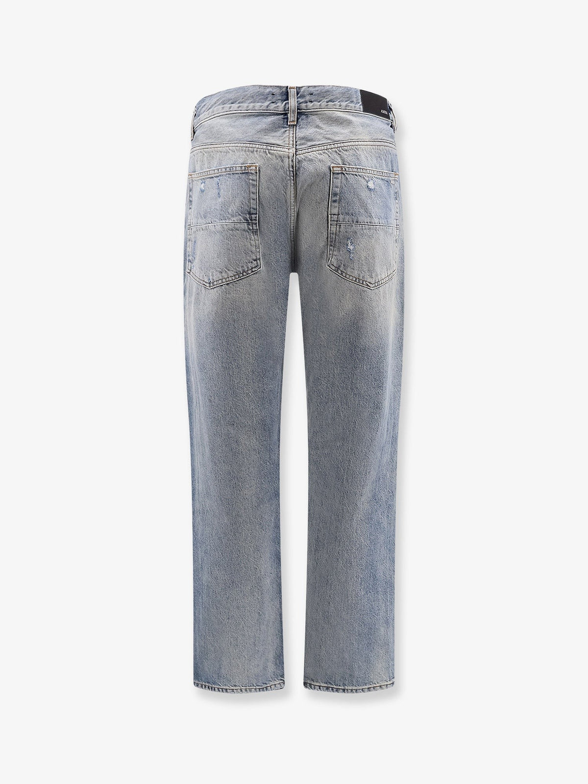 Destroyed effect jeans