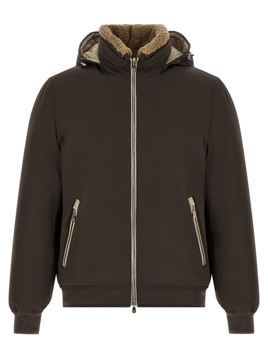 Detachable hood down jacket