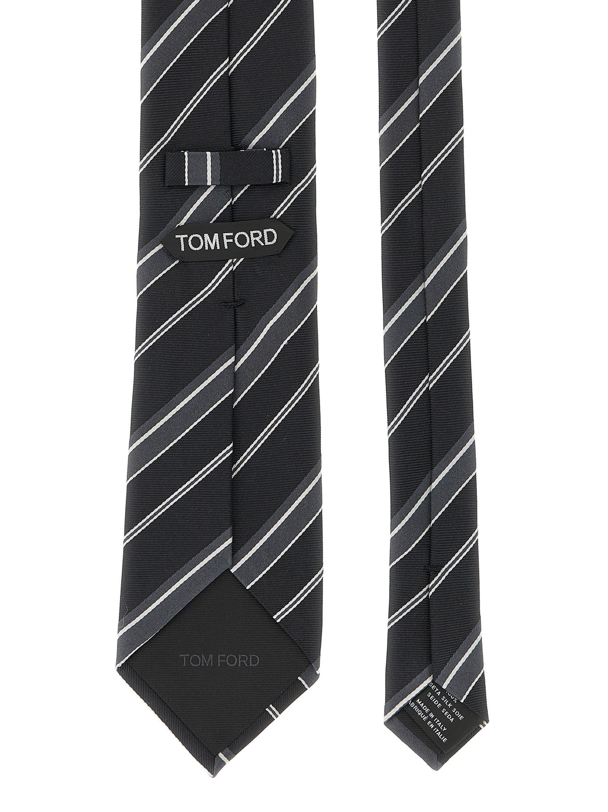 Diagonal striped tie