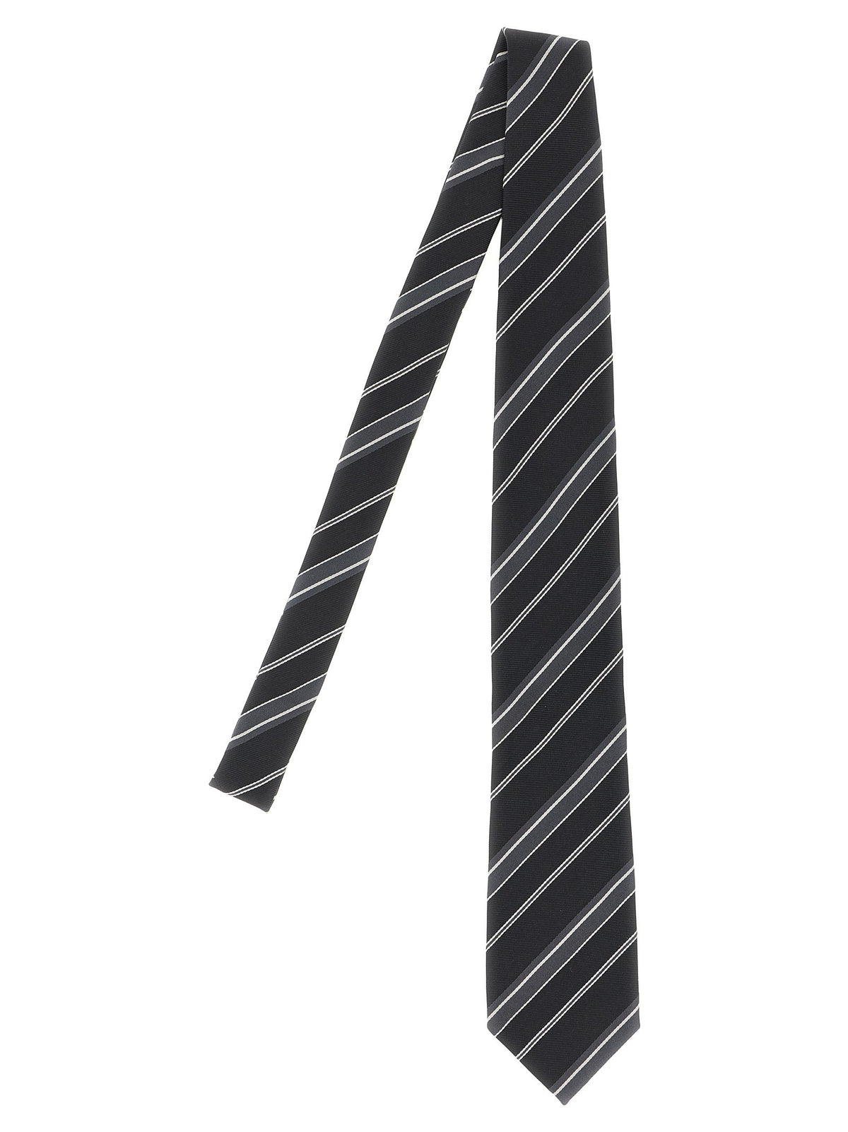 Diagonal striped tie